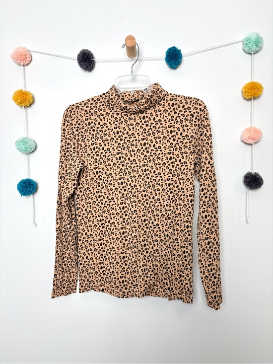 J. Crew Tops - J. Crew Leopard Tissue Turtleneck Long Sleeve Shirt